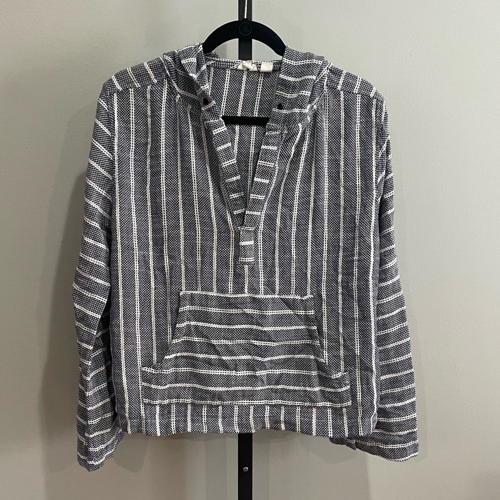 Roxy Striped Beach Hoodie Size Small